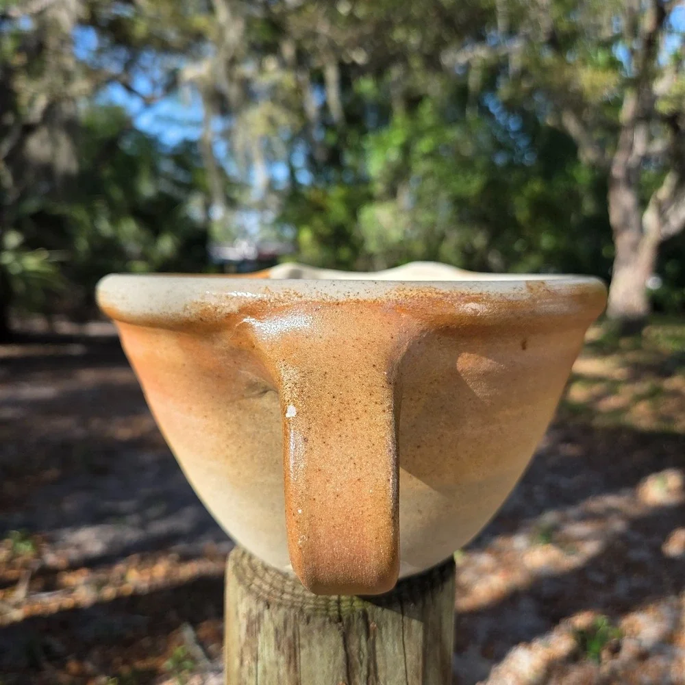 Handmade Stoneware Measuring 5‎ Cup Handle: Buck Pottery, Gruene Texas Signed